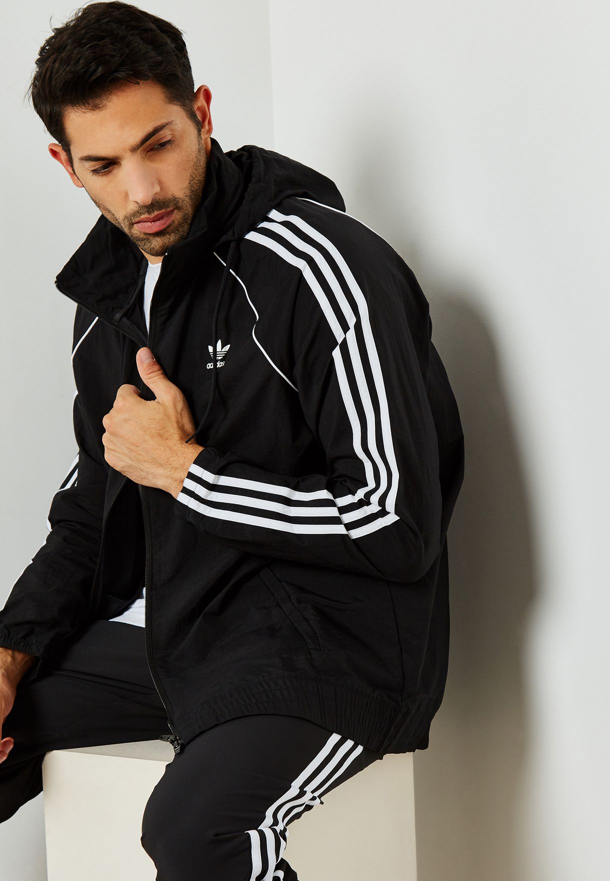 adidas originals superstar windbreaker black