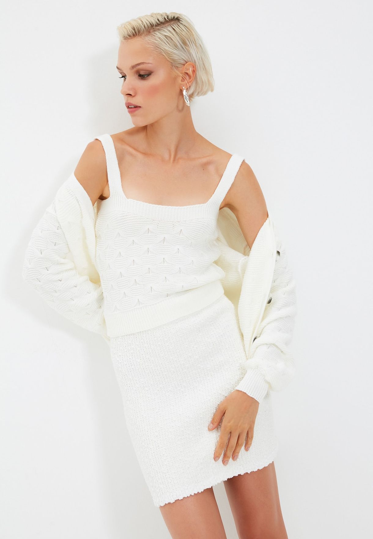 cardigan knit top