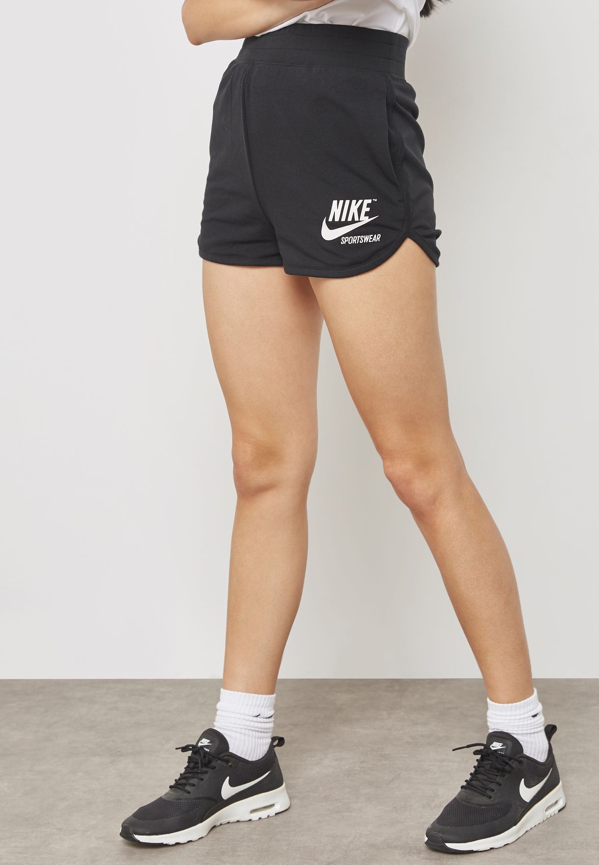 Nike black Archive High-Waisted Shorts 