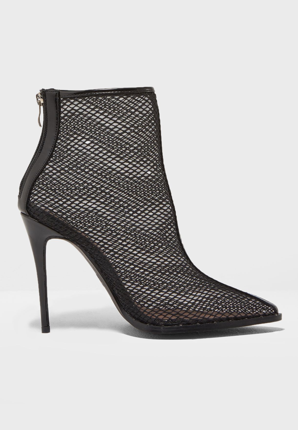 Buy Lost Ink black Nia Fishnet Stiletto Boot for Women in MENA, Worldwide