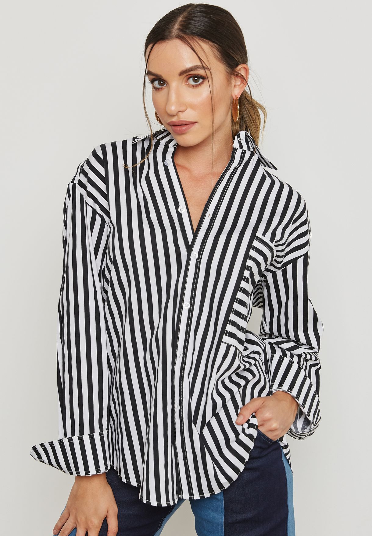 oversized striped shirt womens