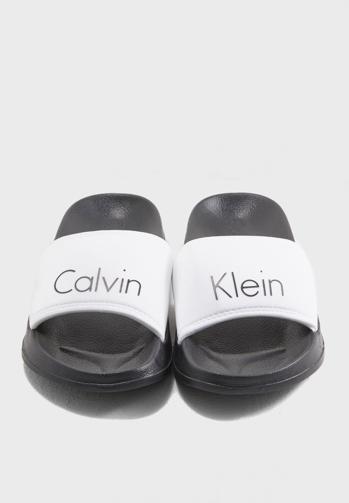 Buy Calvin Klein Monochrome Logo Slides For Women In Dubai Abu Dhabi Kw0kw00394