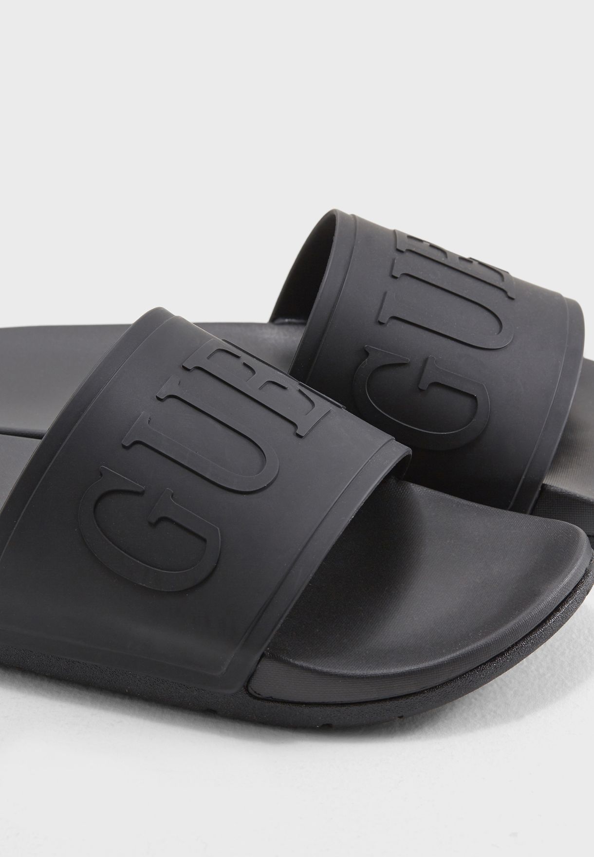 Buy Guess black Delfino Slides for Men 