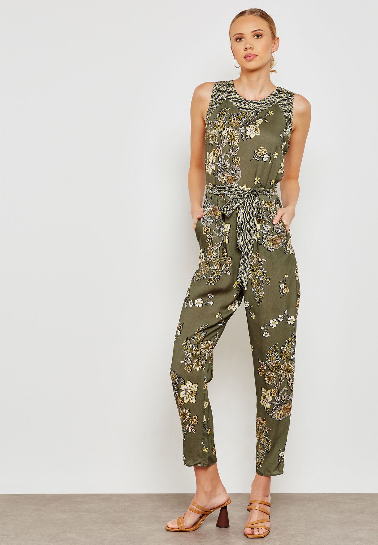 wallis khaki jumpsuit