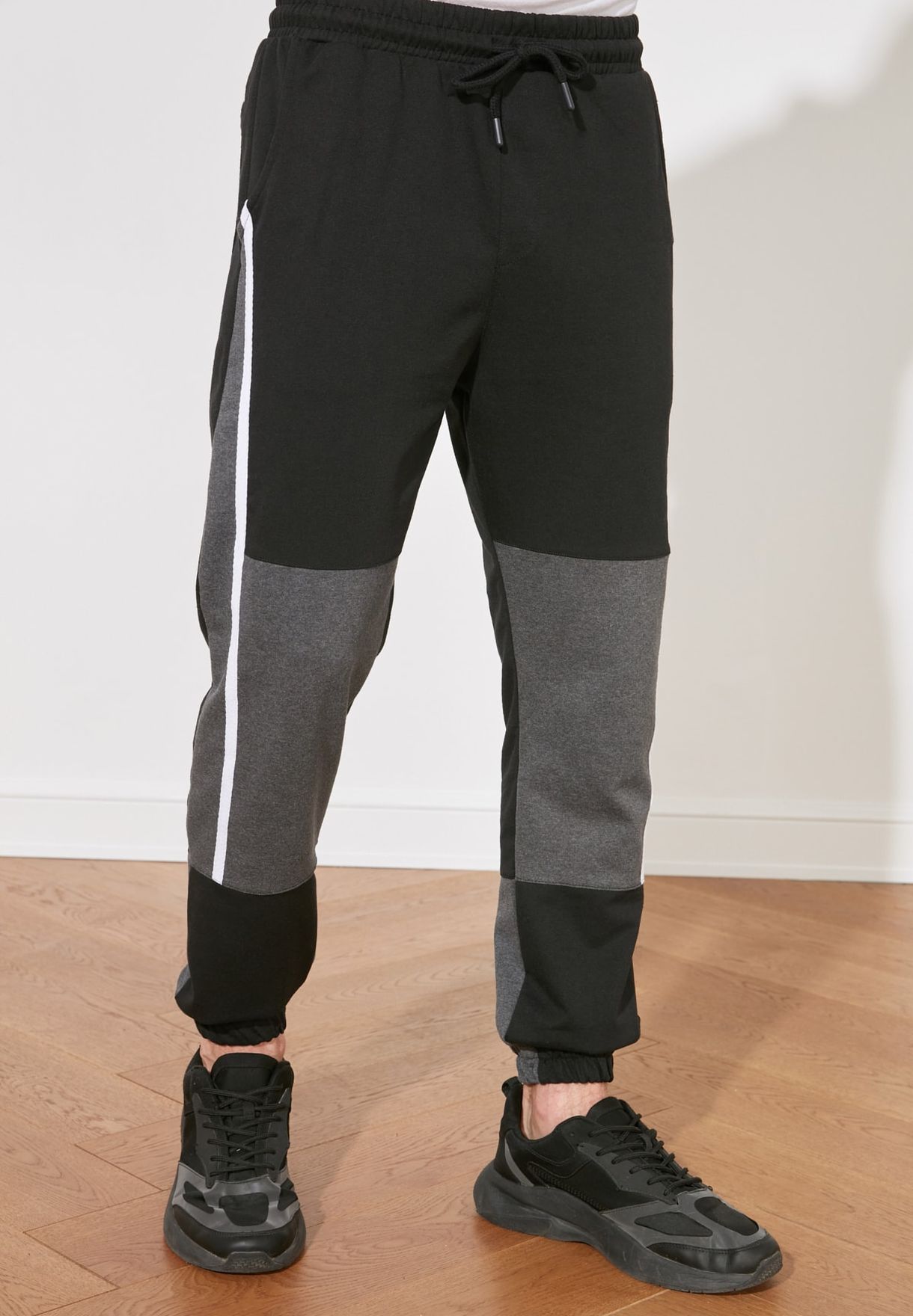 block color sweatpants