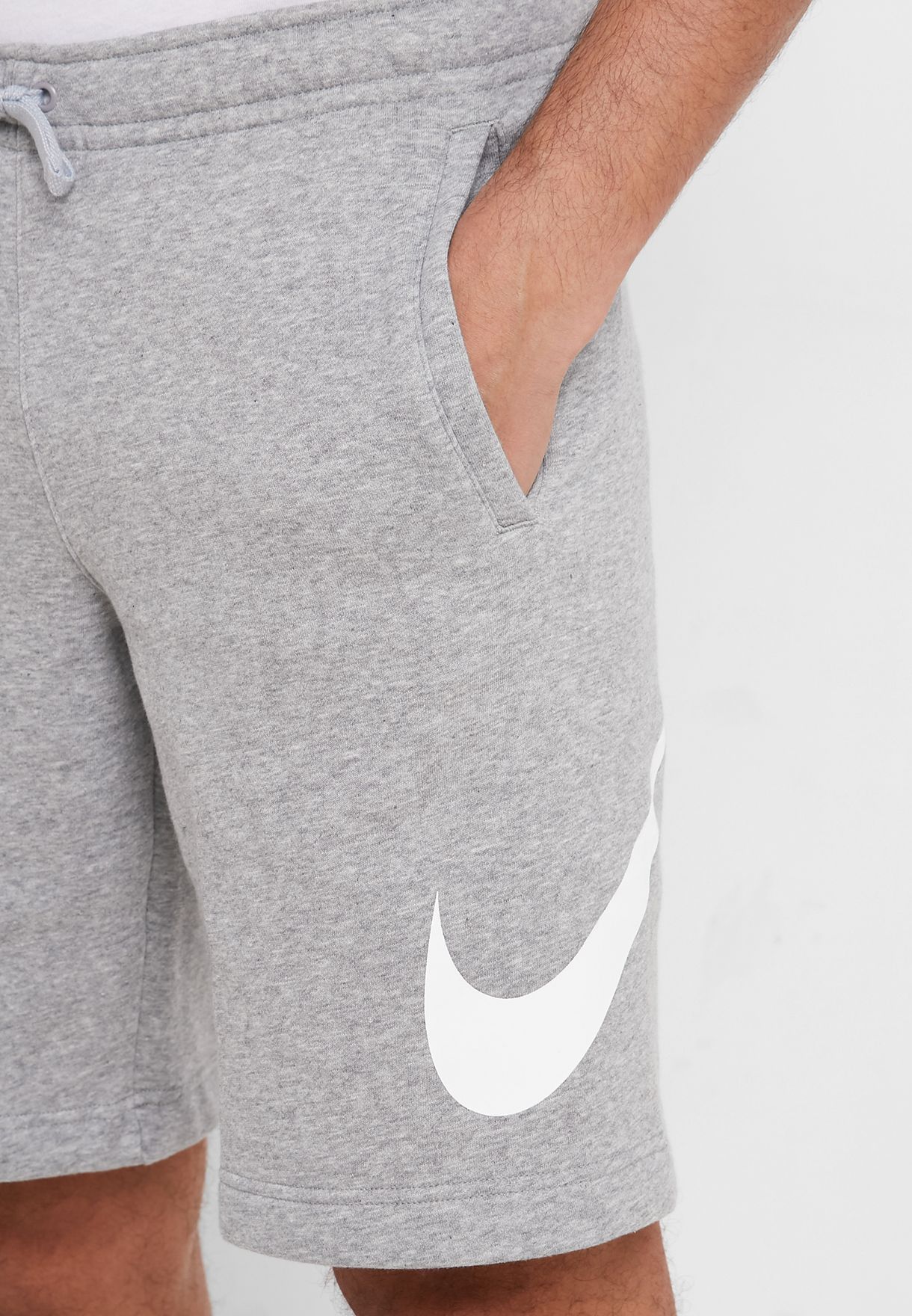 nike club fleece shorts grey