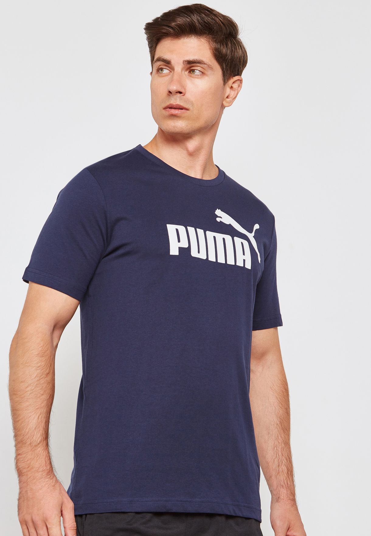 Buy PUMA navy Essential Logo T-Shirt 