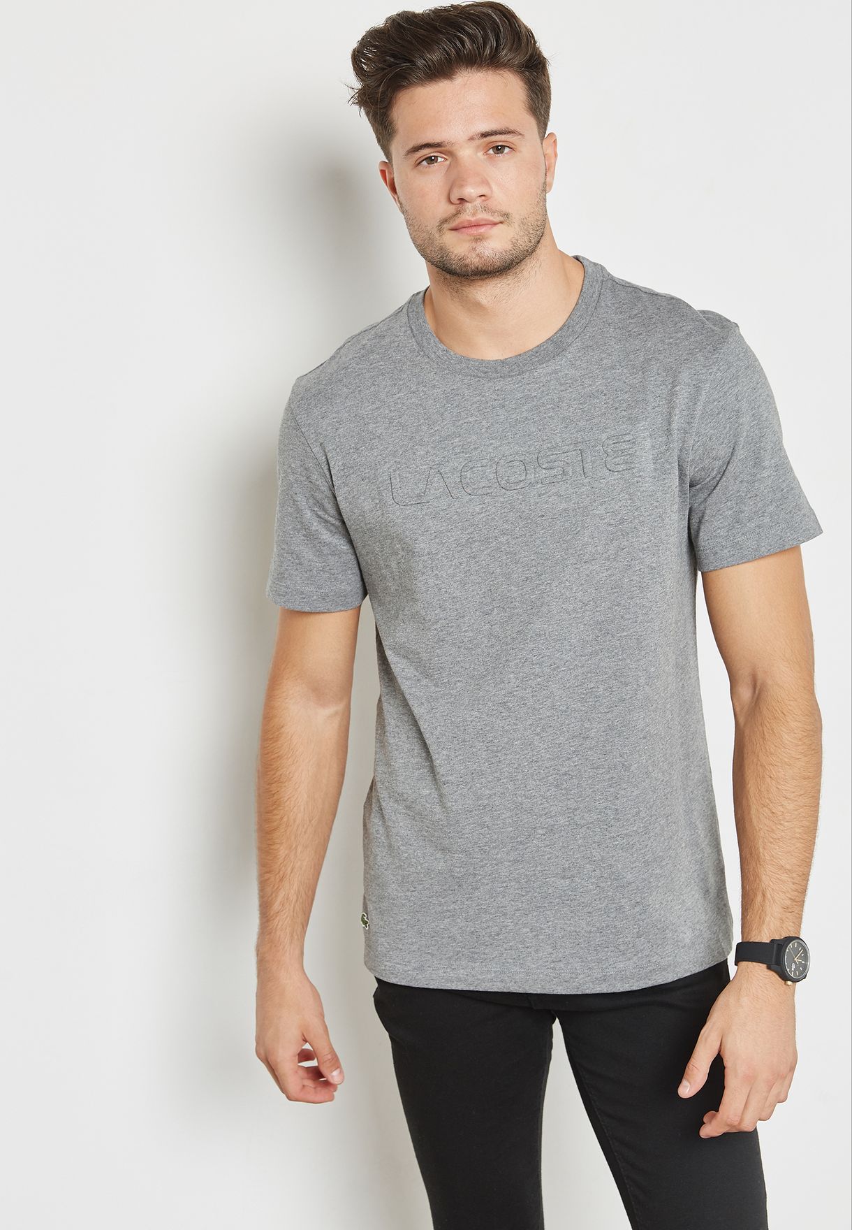 Buy Lacoste grey Essential T-Shirt for 