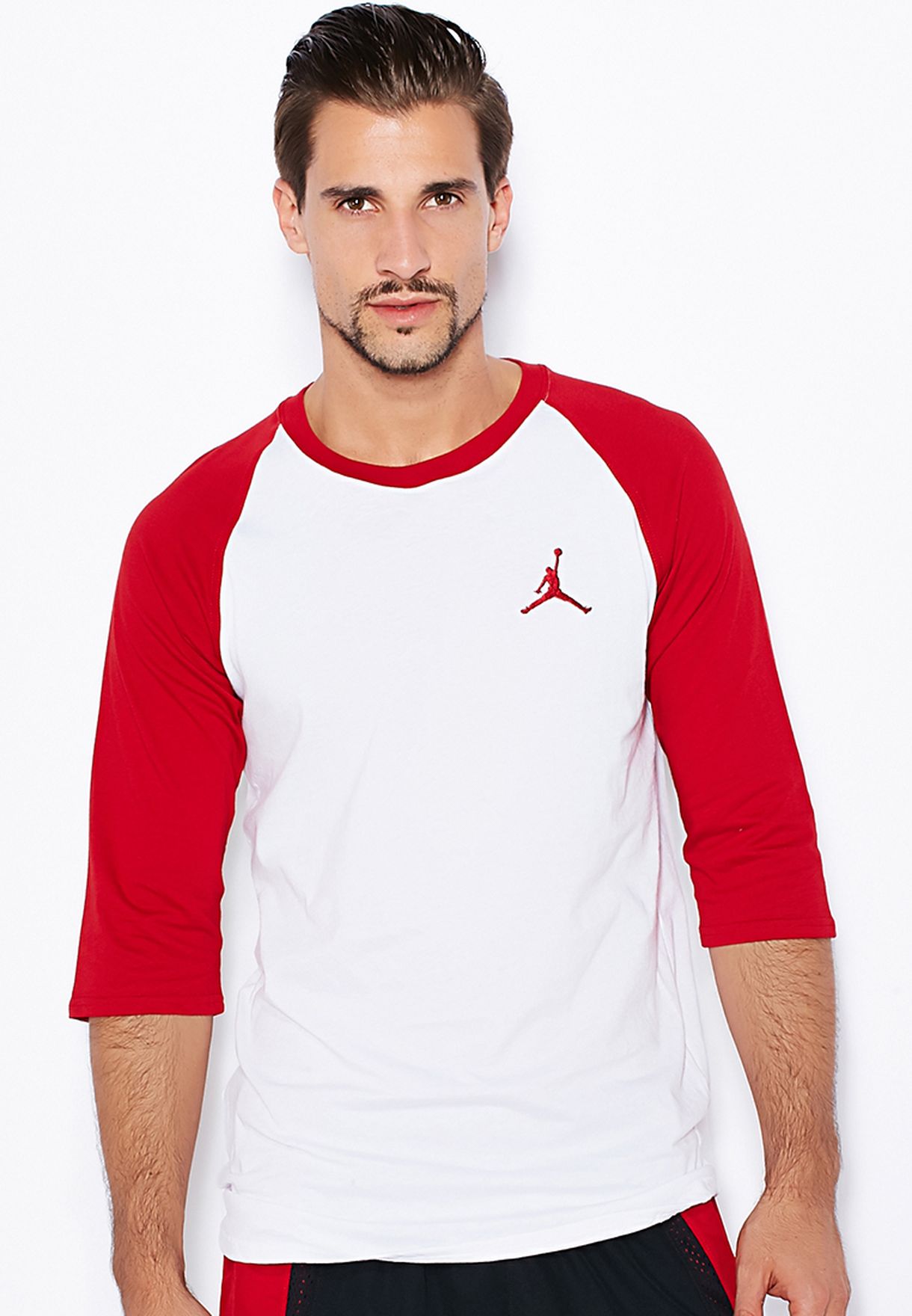 Buy Nike white Jordan Raglan Core T 