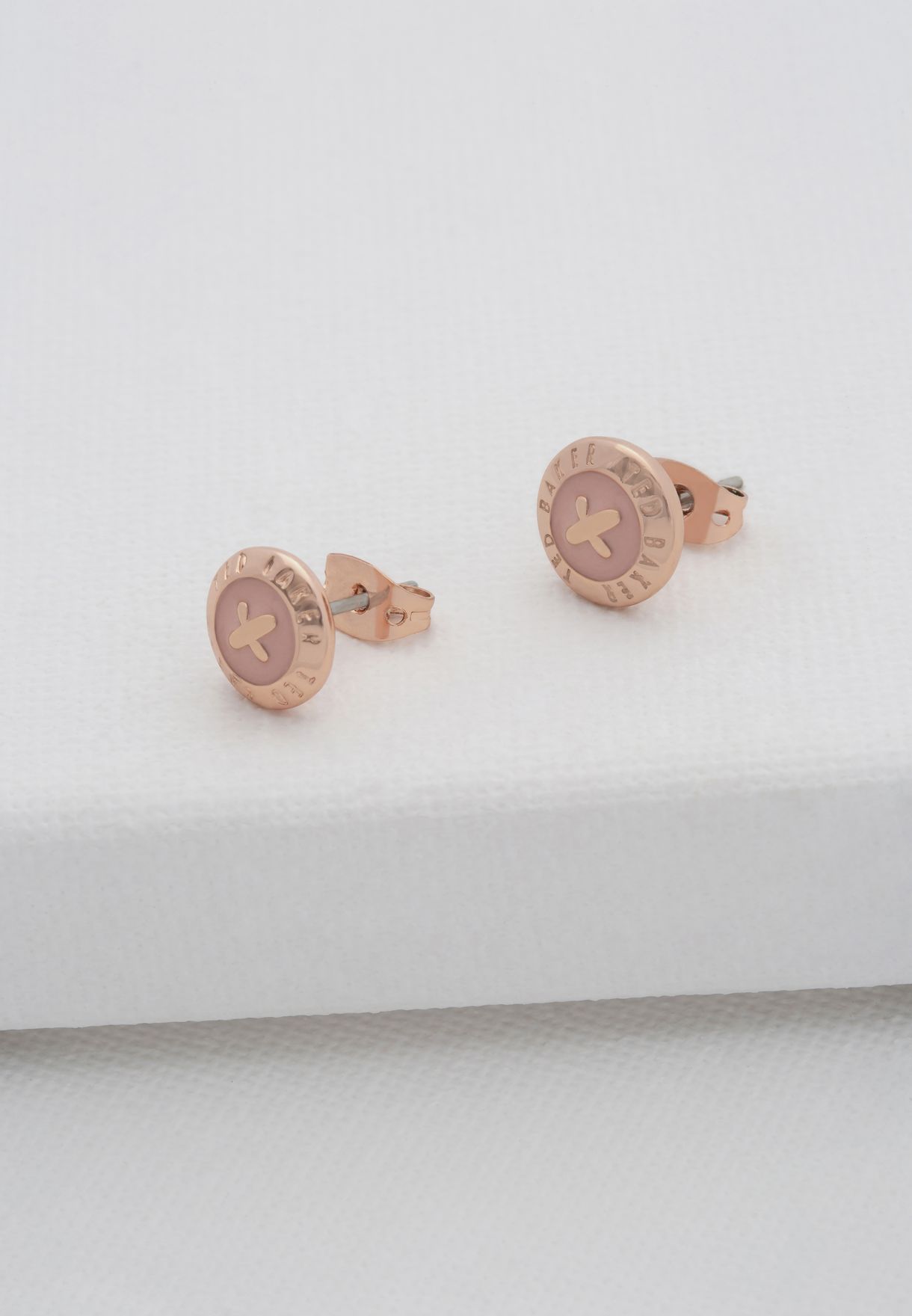 Eisley Enamel Button Earrings