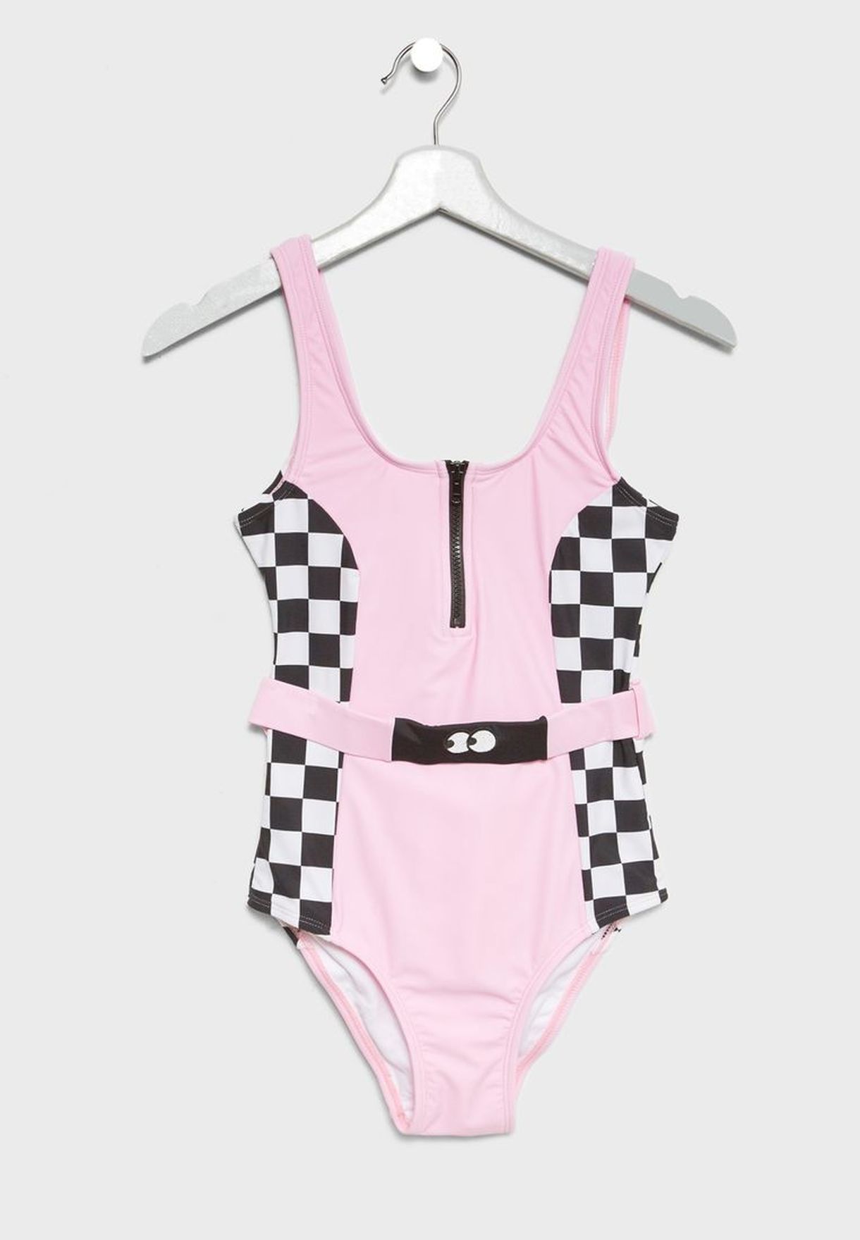 pink checkered swimsuit