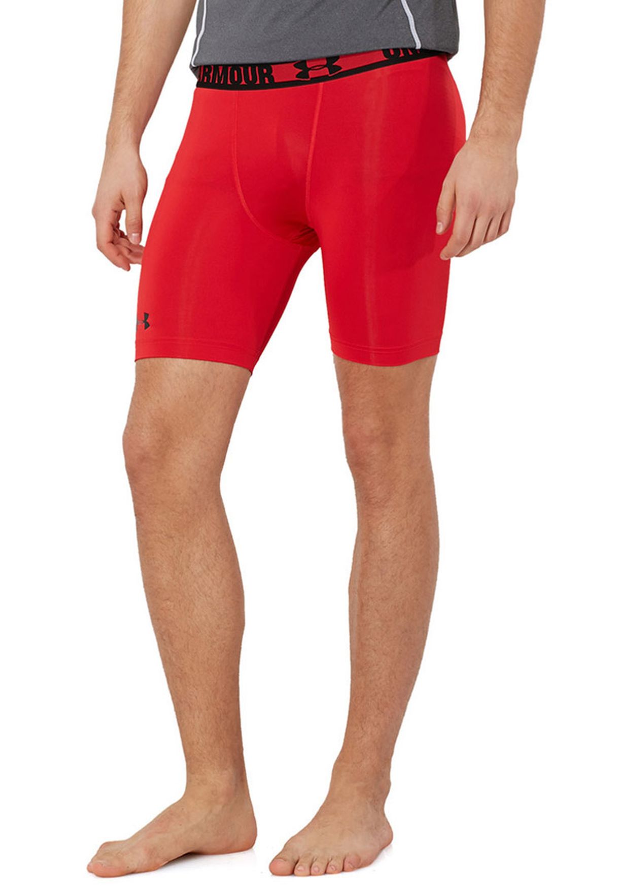 under armour red compression shorts