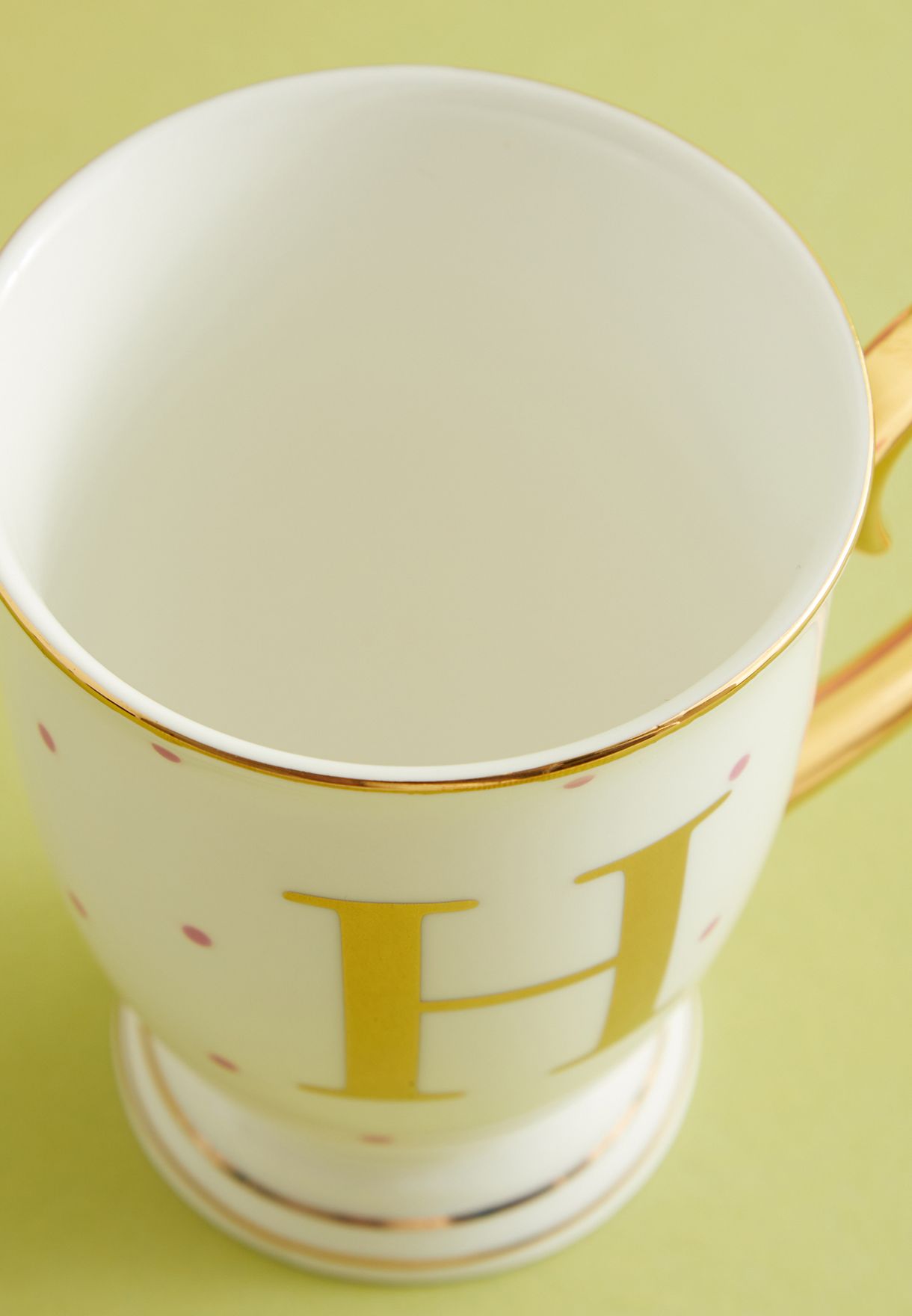 Initial H Spotty Mug