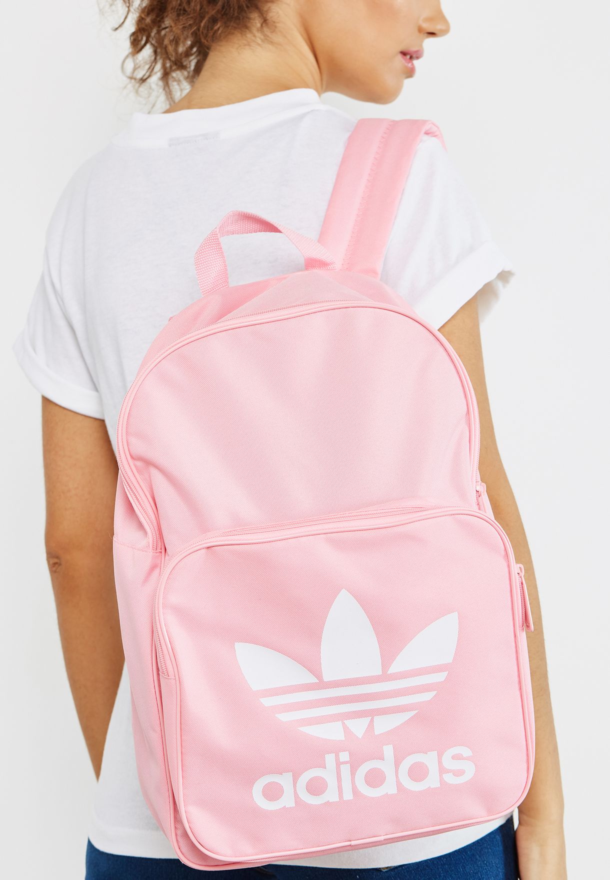 adidas trefoil backpack pink