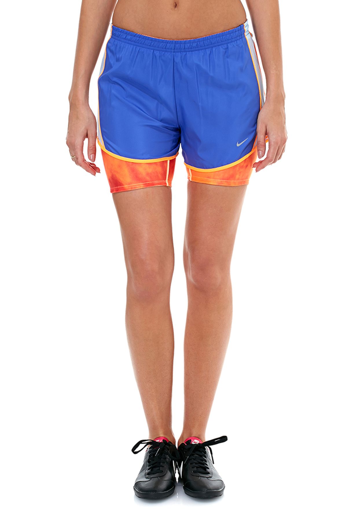 blue and orange nike shorts