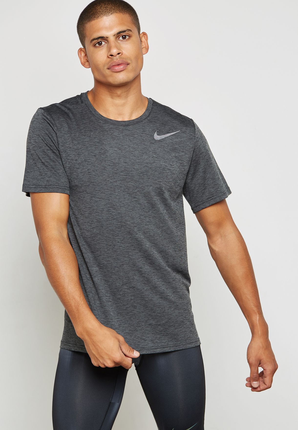 Buy Nike grey Dri-FIT Hyper T-Shirt for Men in MENA, Worldwide | 832835-010