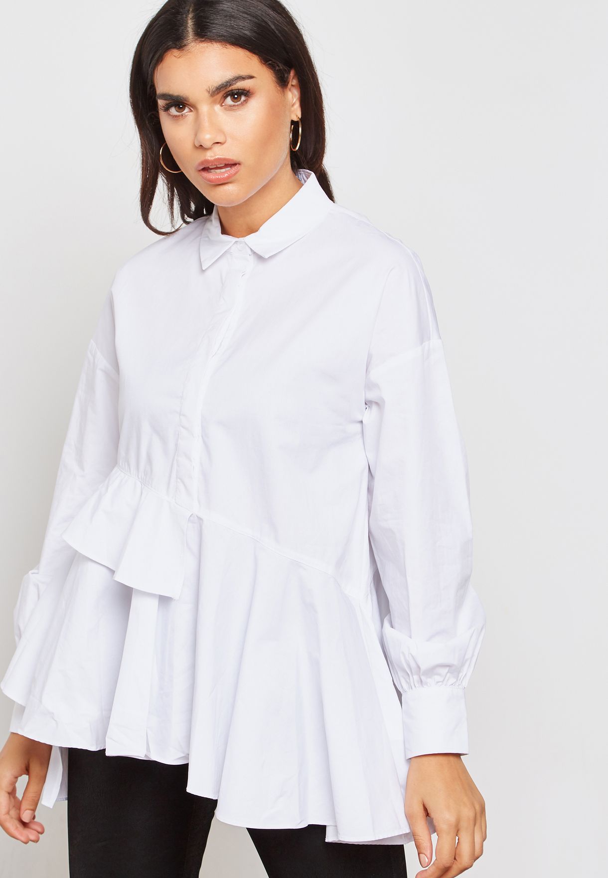 layered ruffle shirt