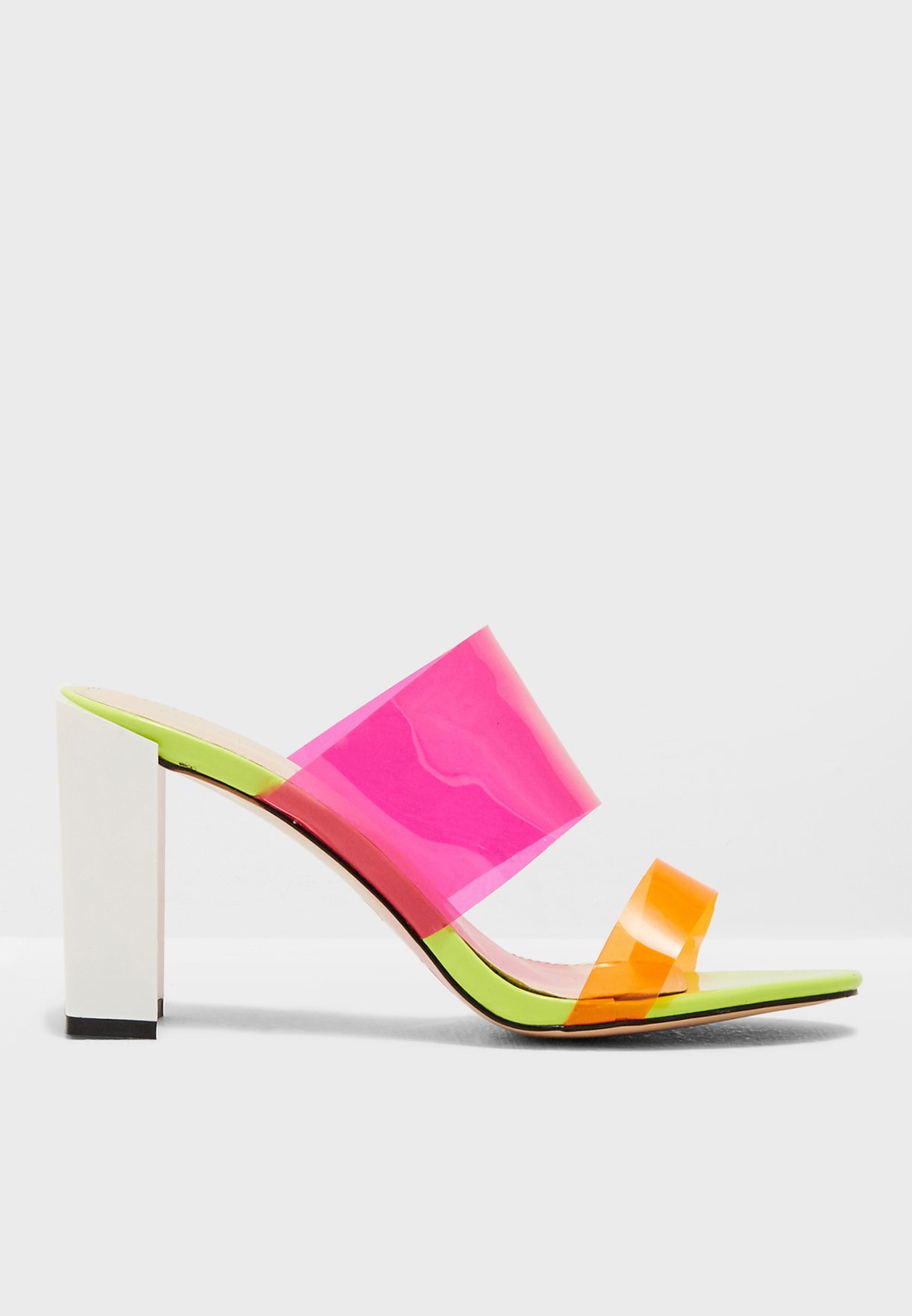 coloured perspex heels