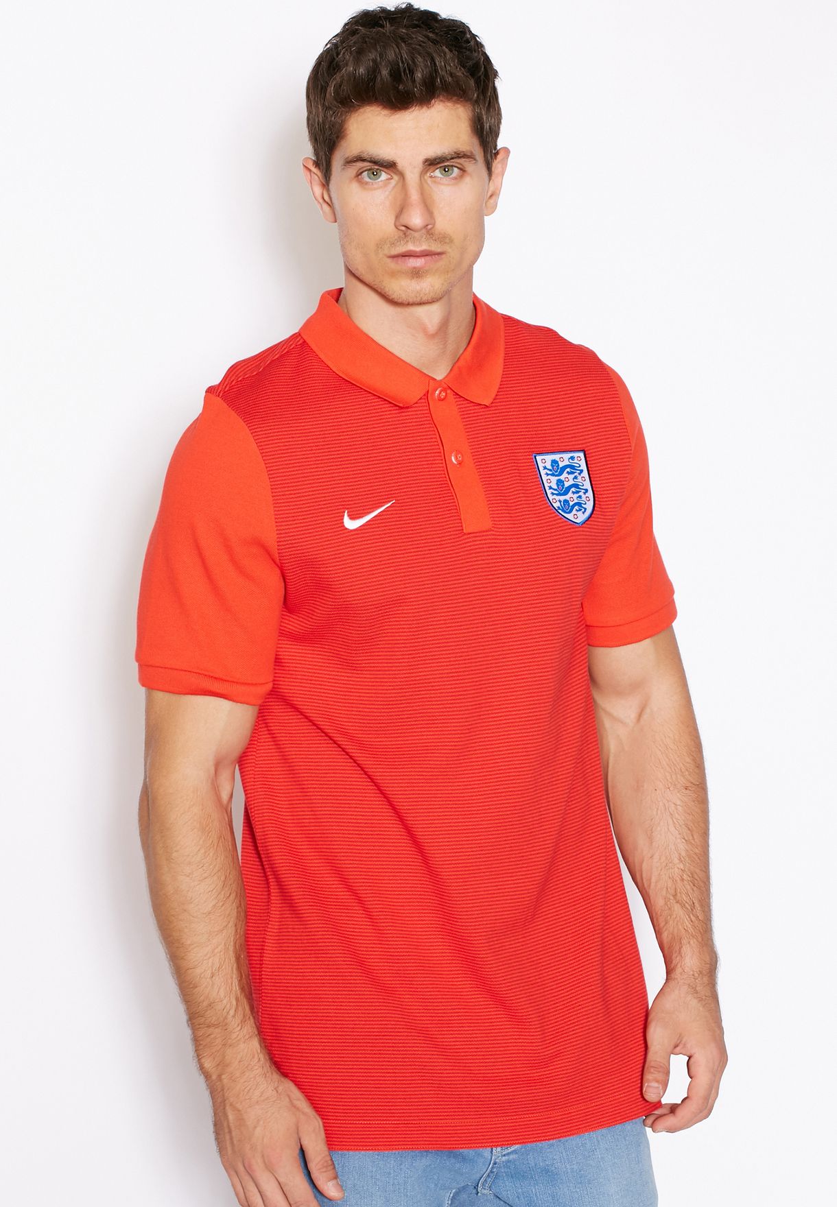 nike red england polo shirt