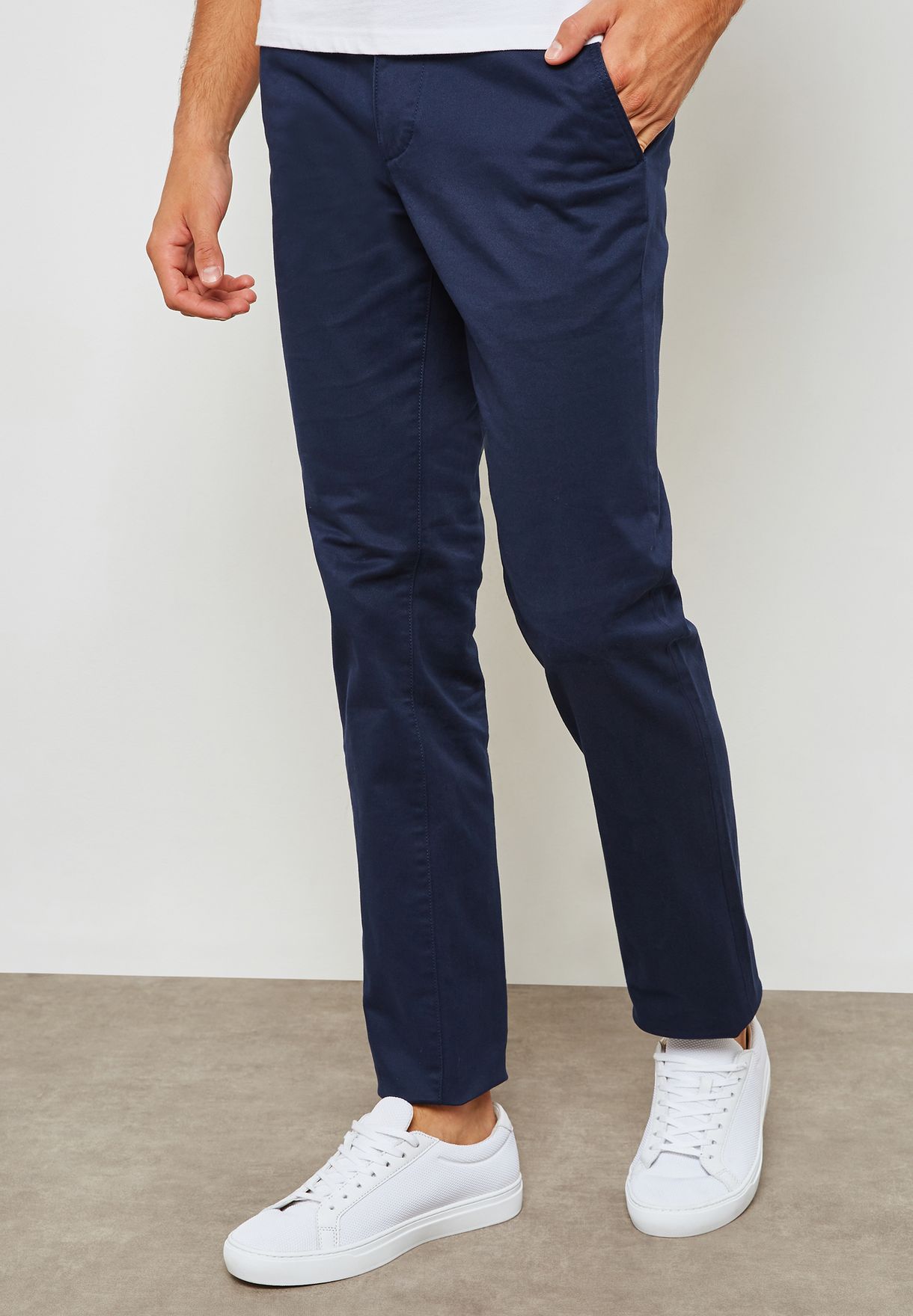 Buy Lacoste navy Slim Fit Chinos for 