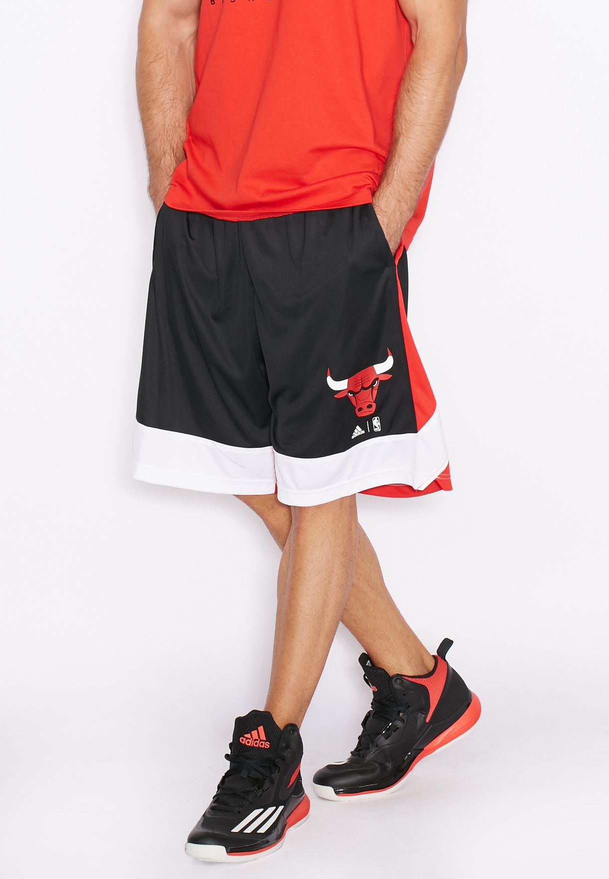 Tomar un baño Colectivo A bordo Buy adidas black Chicago Bulls Shorts for Men in Kuwait city, other cities