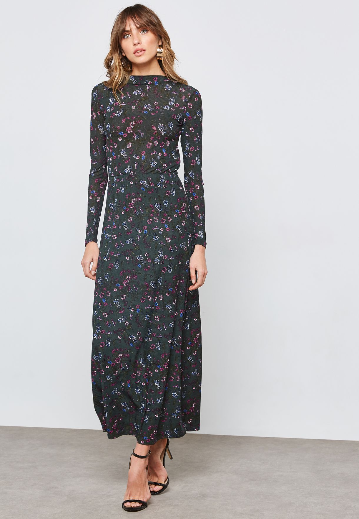 Buy Jacqueline De Yong prints Floral Print Maxi Dress for MENA, Worldwide