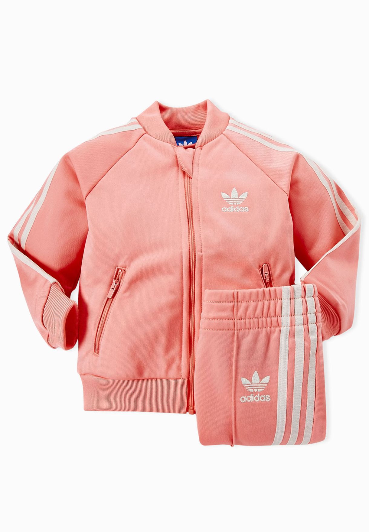 ADIDAS Jogging Suit SST TRACKSUIT Pink For Girls, Adidas Jogging Suits For  Girls