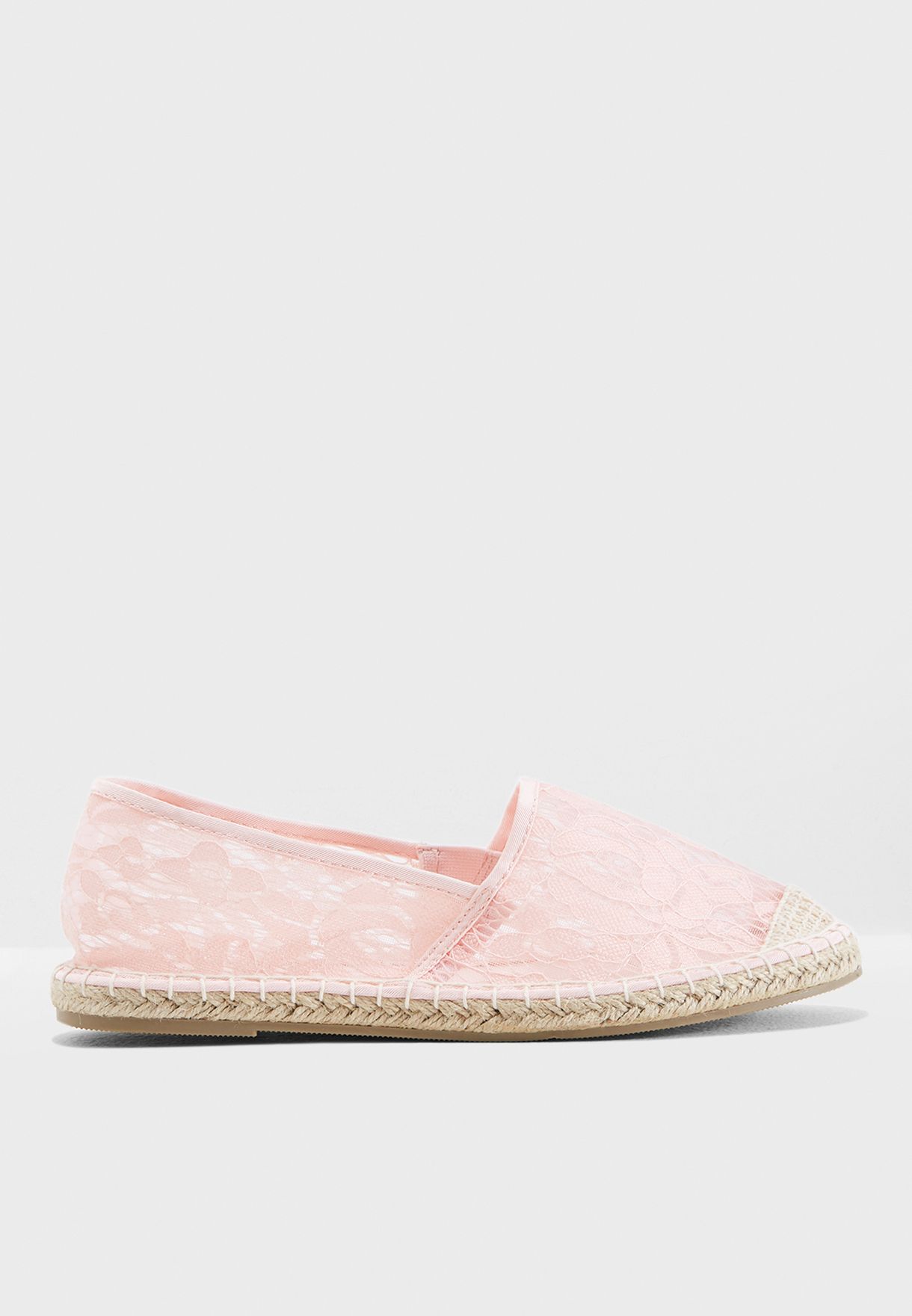 Buy Dorothy Perkins pink Wide Fit Lace Espadrilles for in MENA, - 35320435