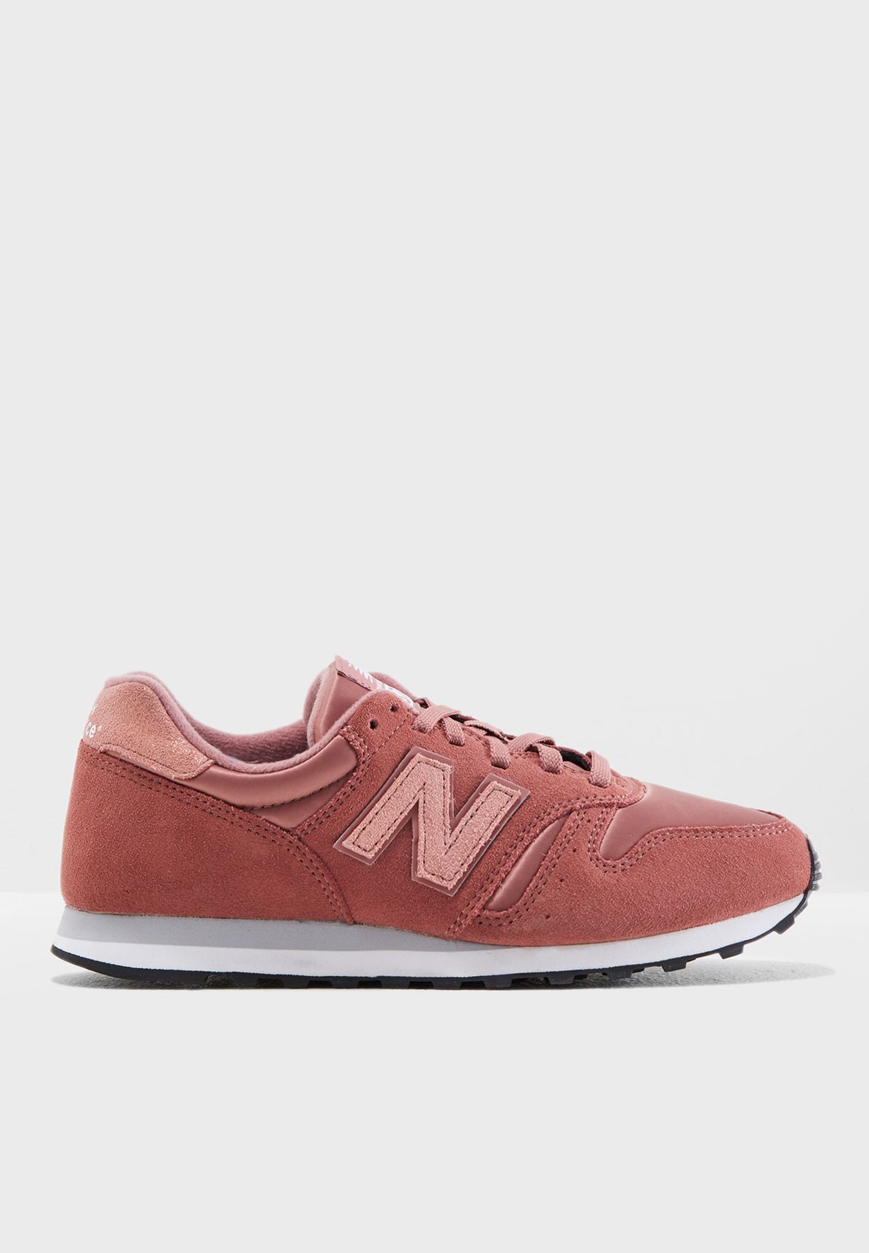 new balance pink 373 v1 suede trainers