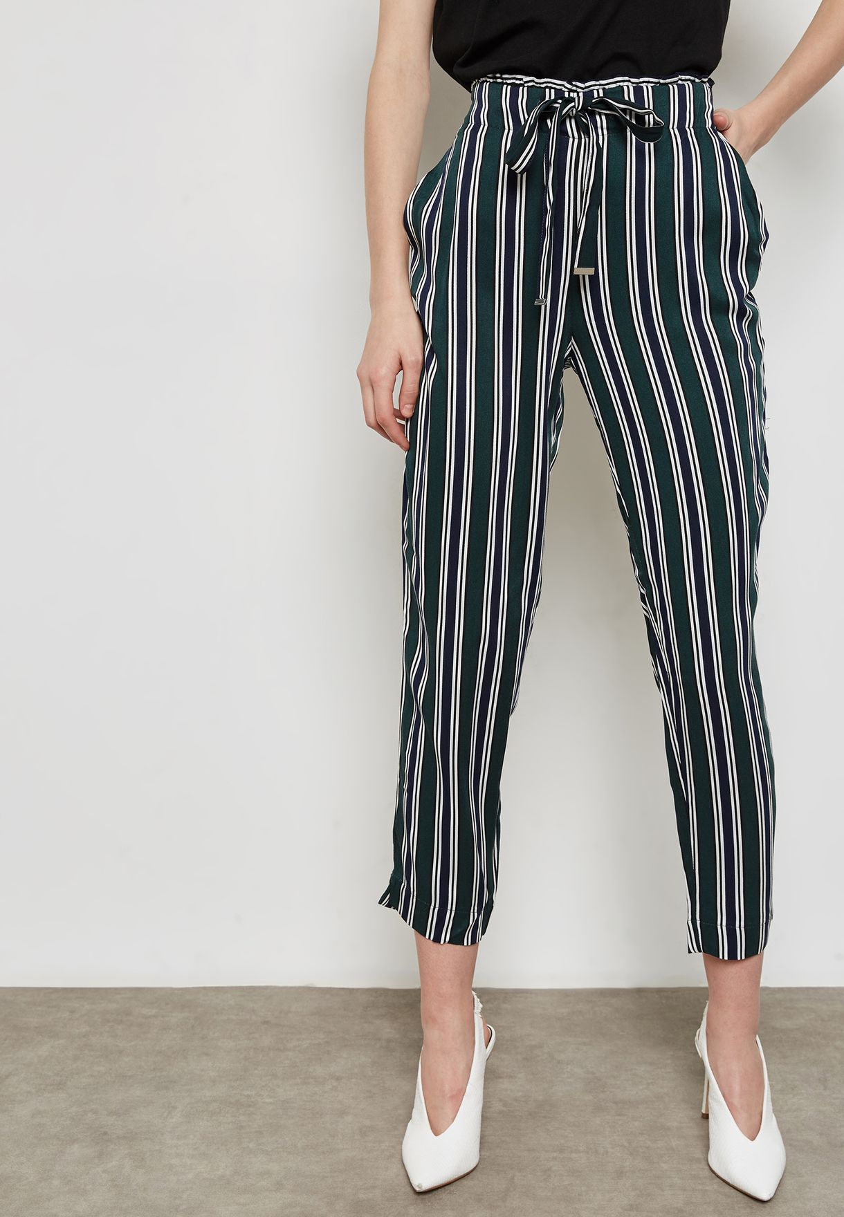 mango striped pants