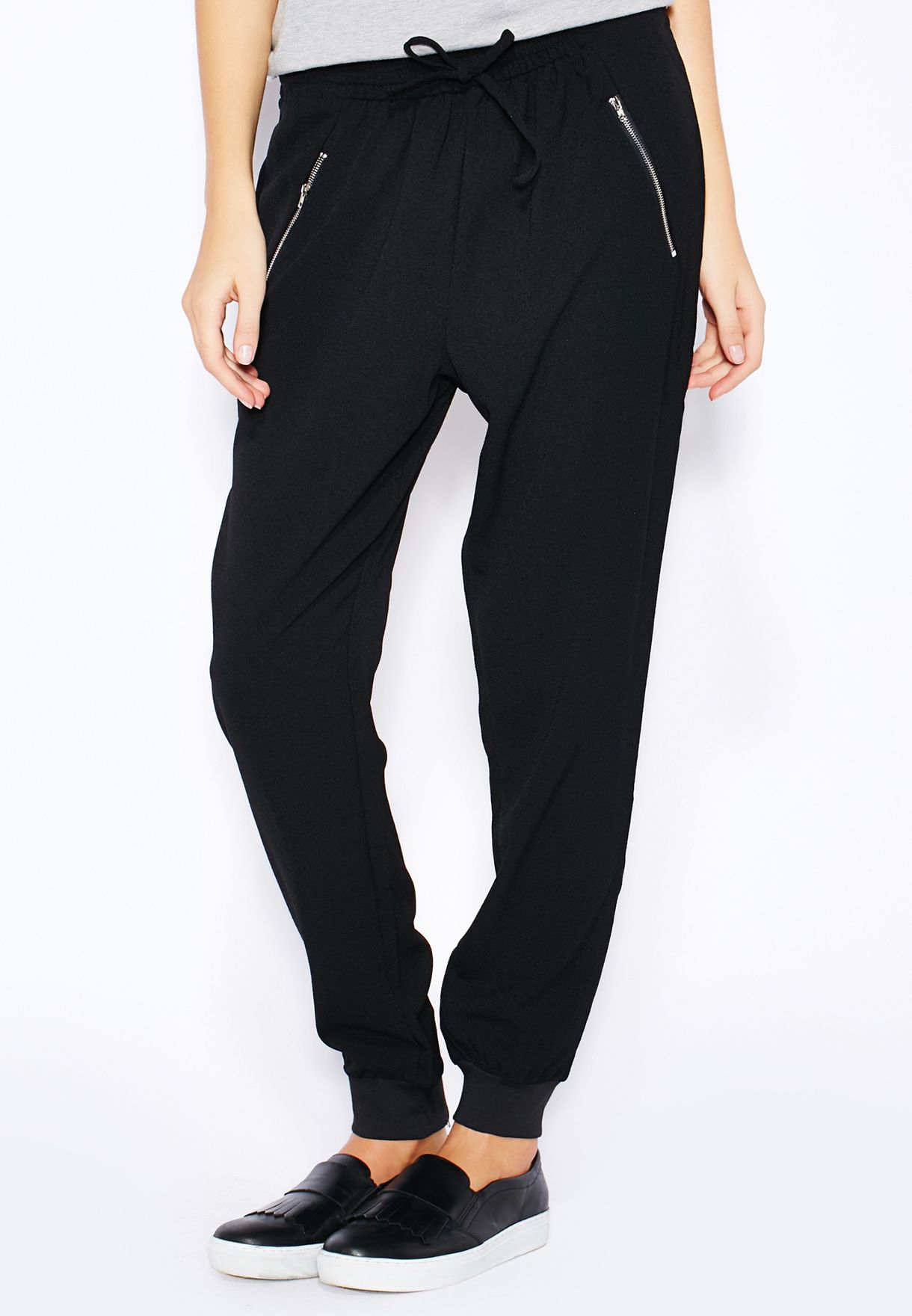 womens zip pocket joggers