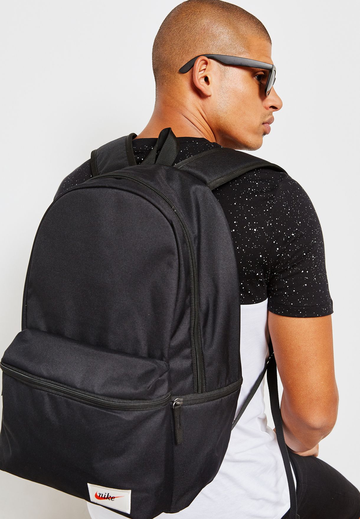 Buy Nike black Heritage Label Backpack 