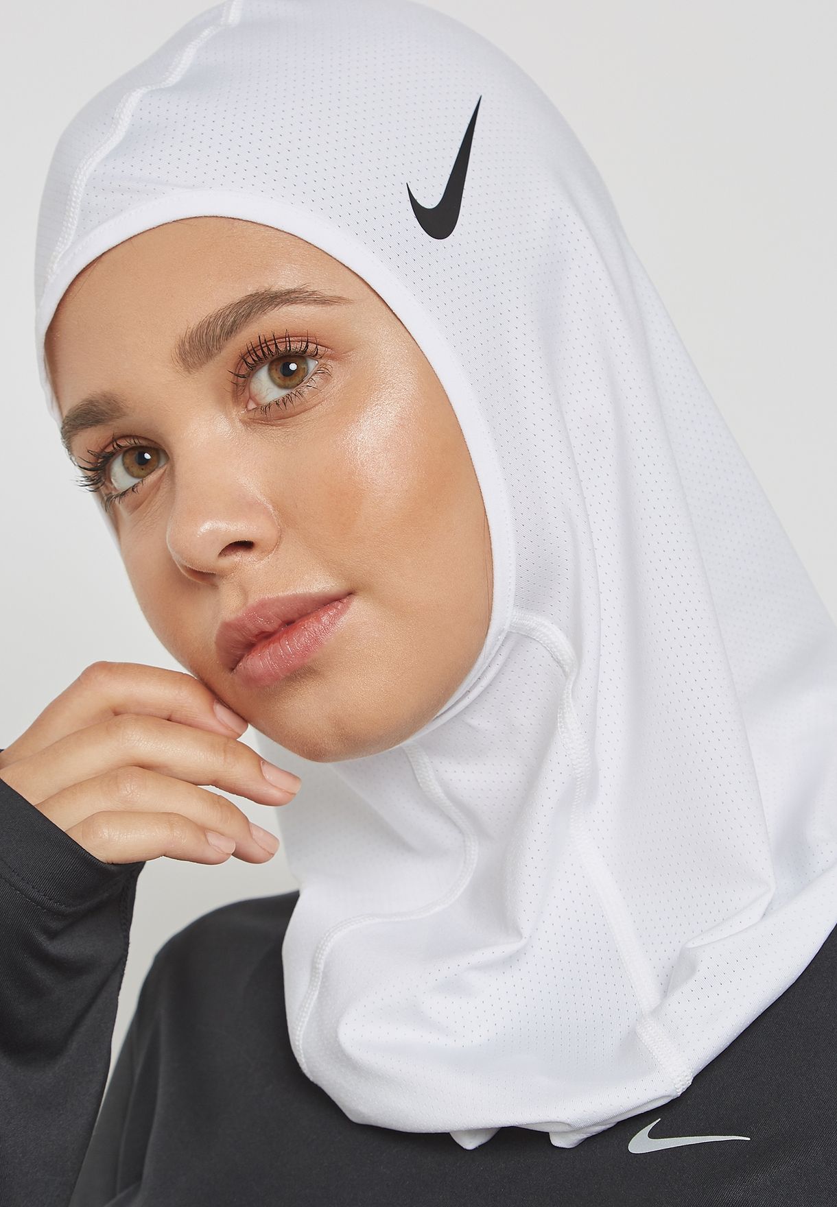 nike pro hijab white