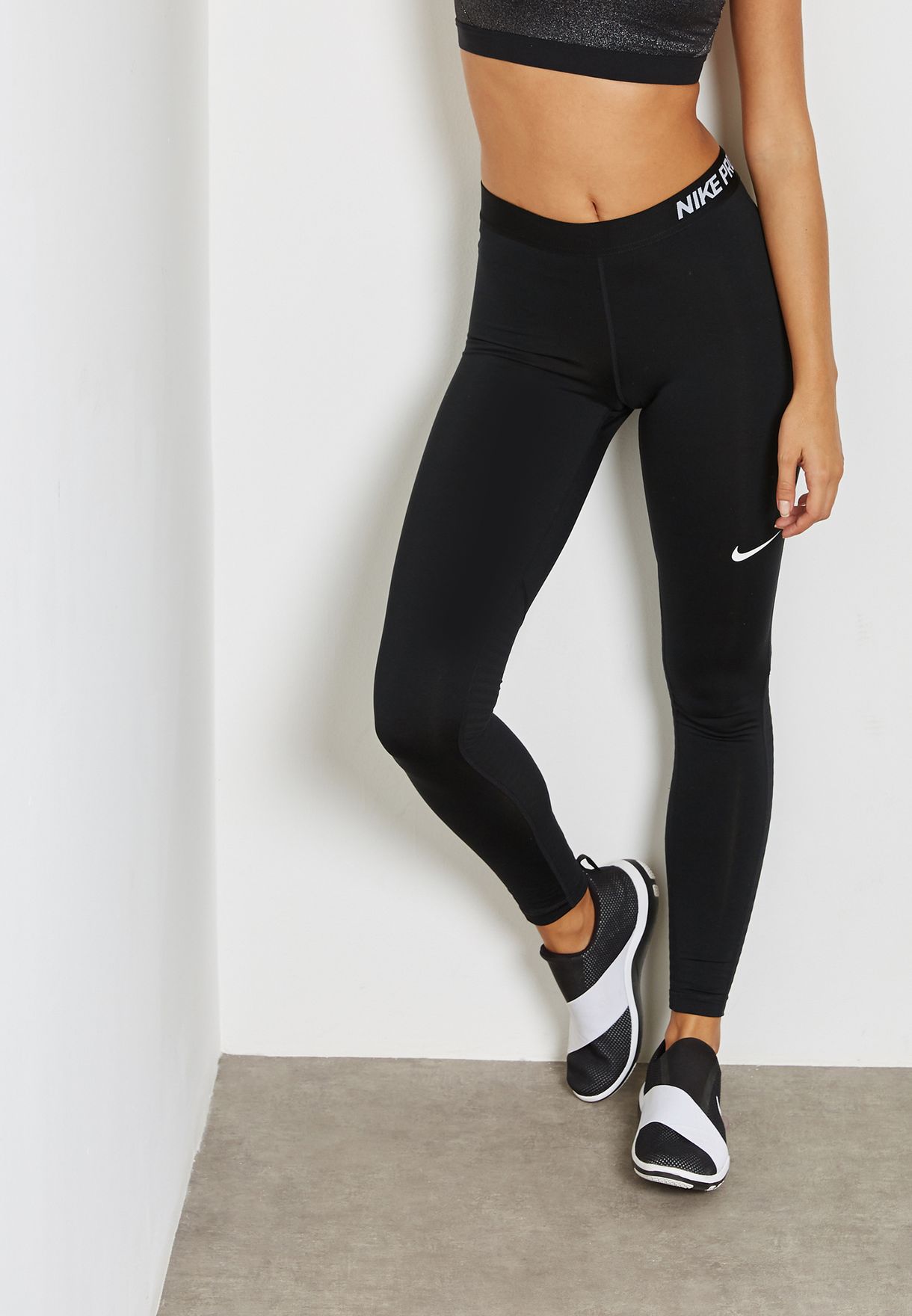 Nike black Pro Warm Tights for Women 