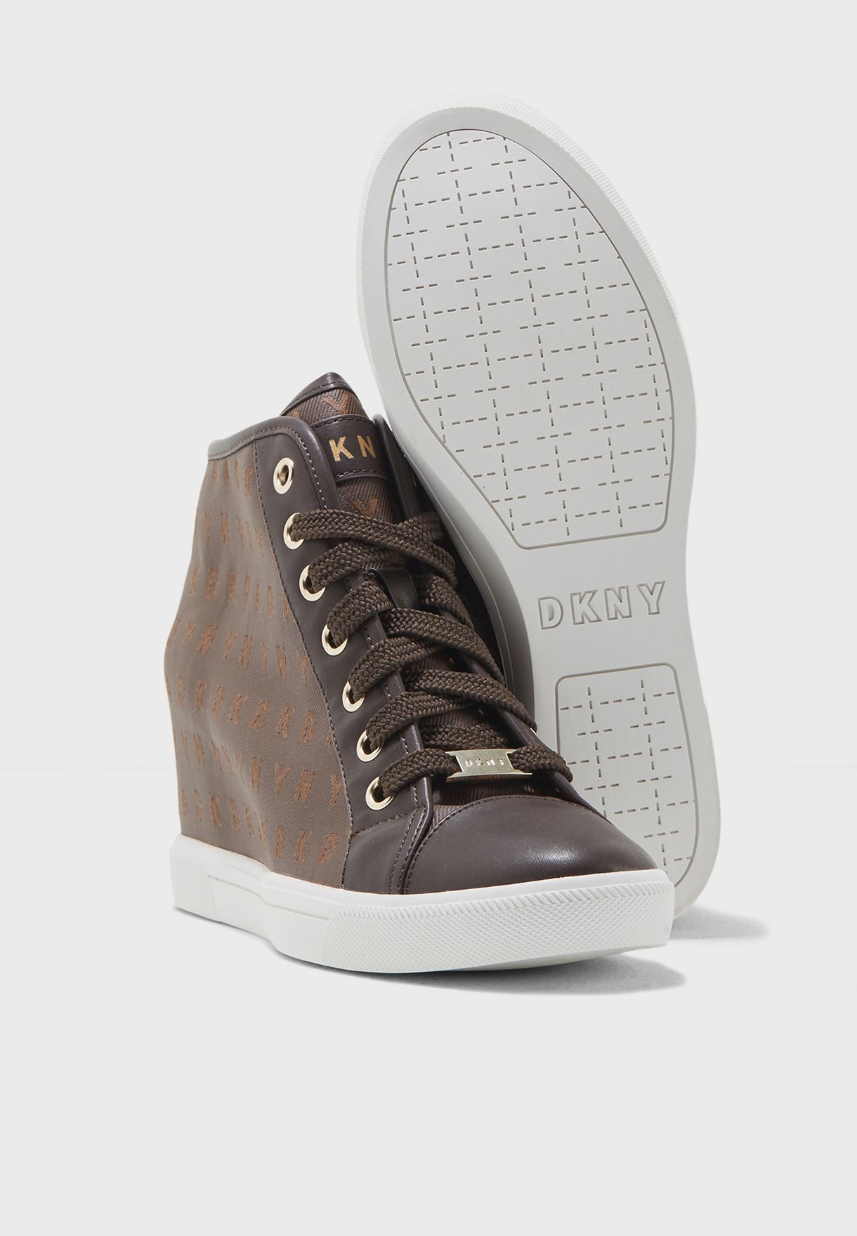 Buy DKNY brown Cindy - Wedge Sneaker 
