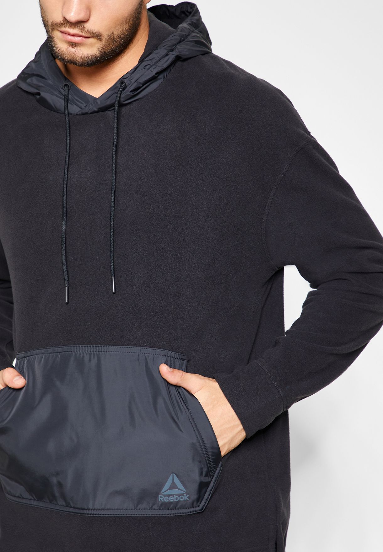 reebok women's velour fleece hoodie
