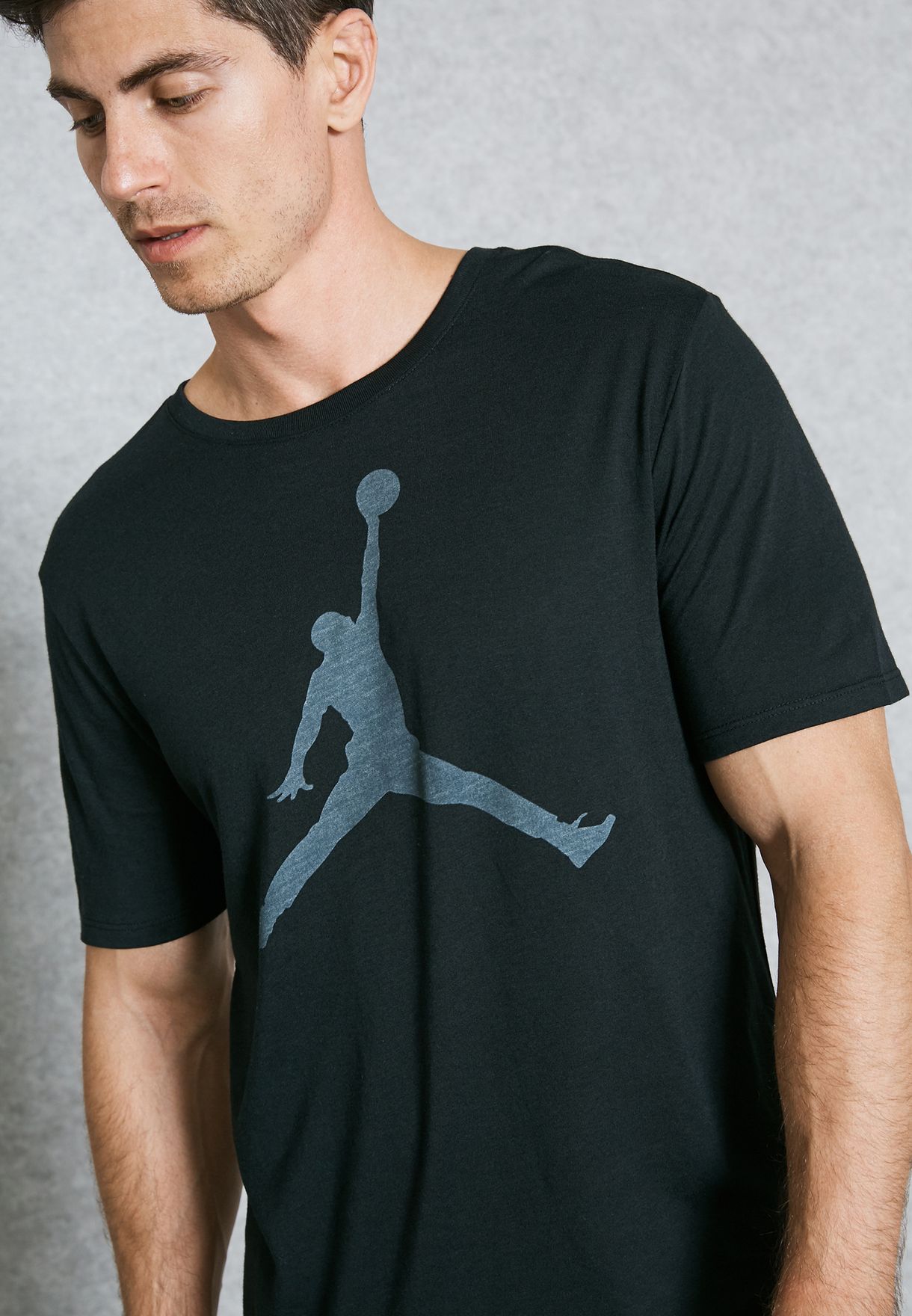 black and blue jordan t shirt