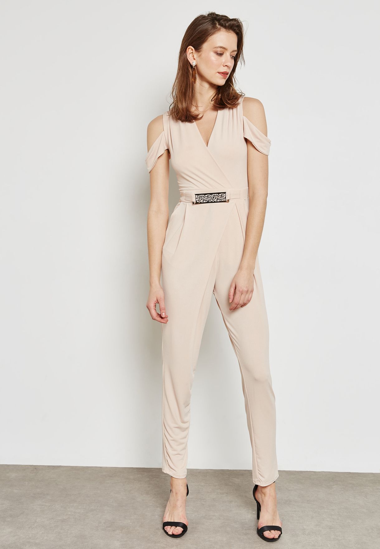 mela london belted jumpsuit