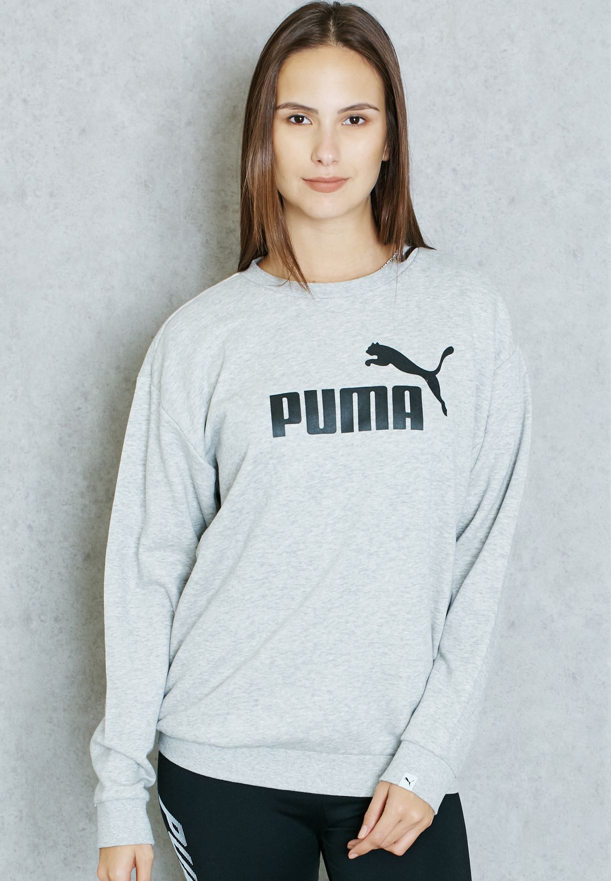 grey puma sweatshirt womens