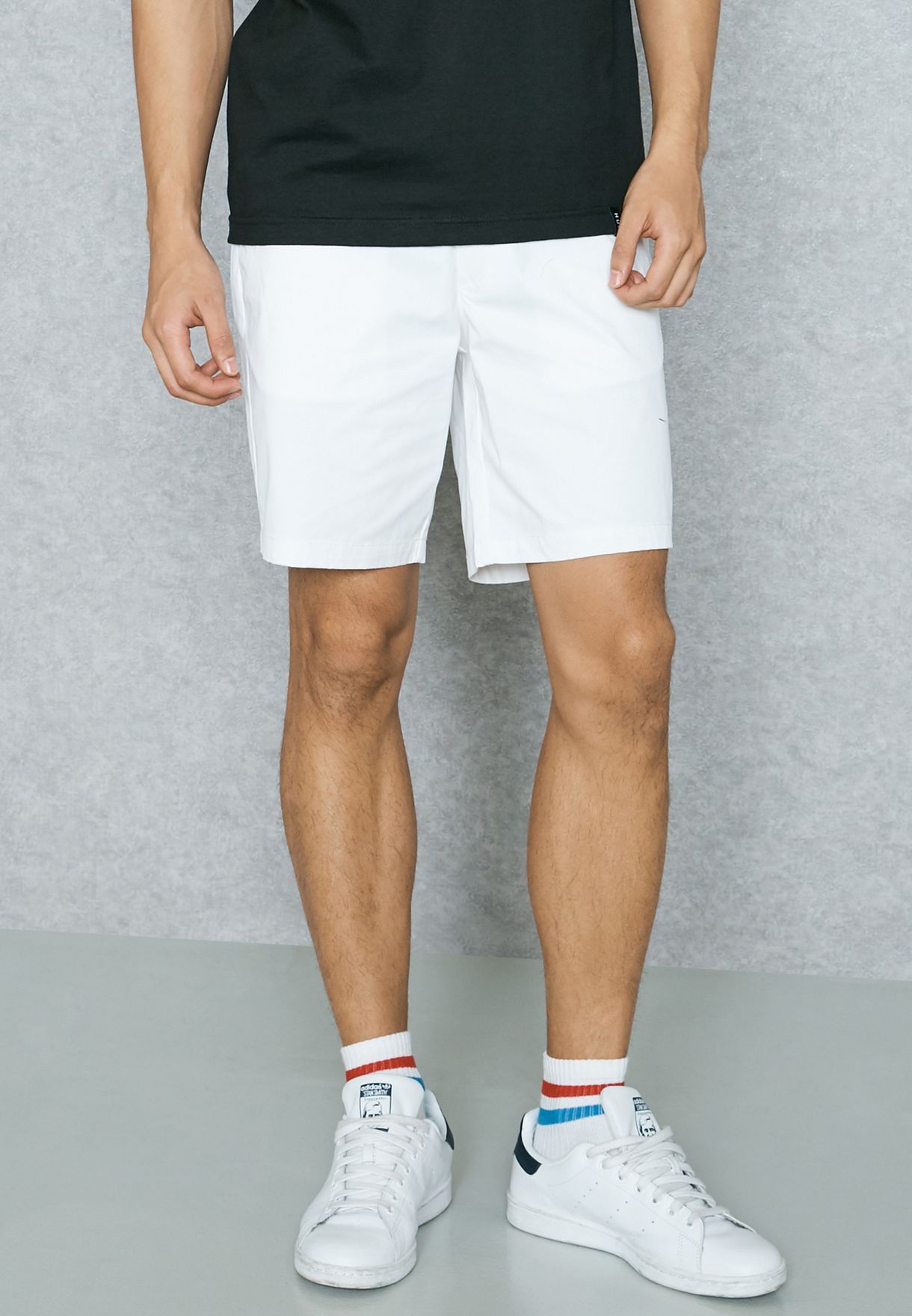 white smart shorts