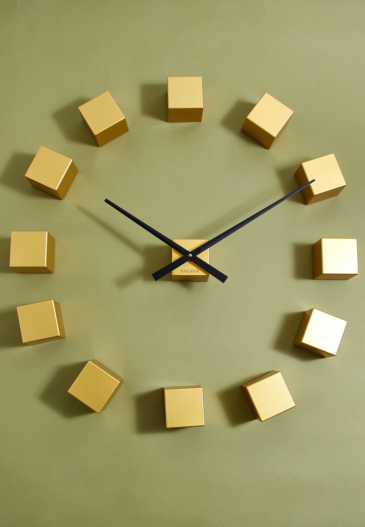 Buy Karlsson Gold Diy Gold Block Wall Clock For Women In Mena