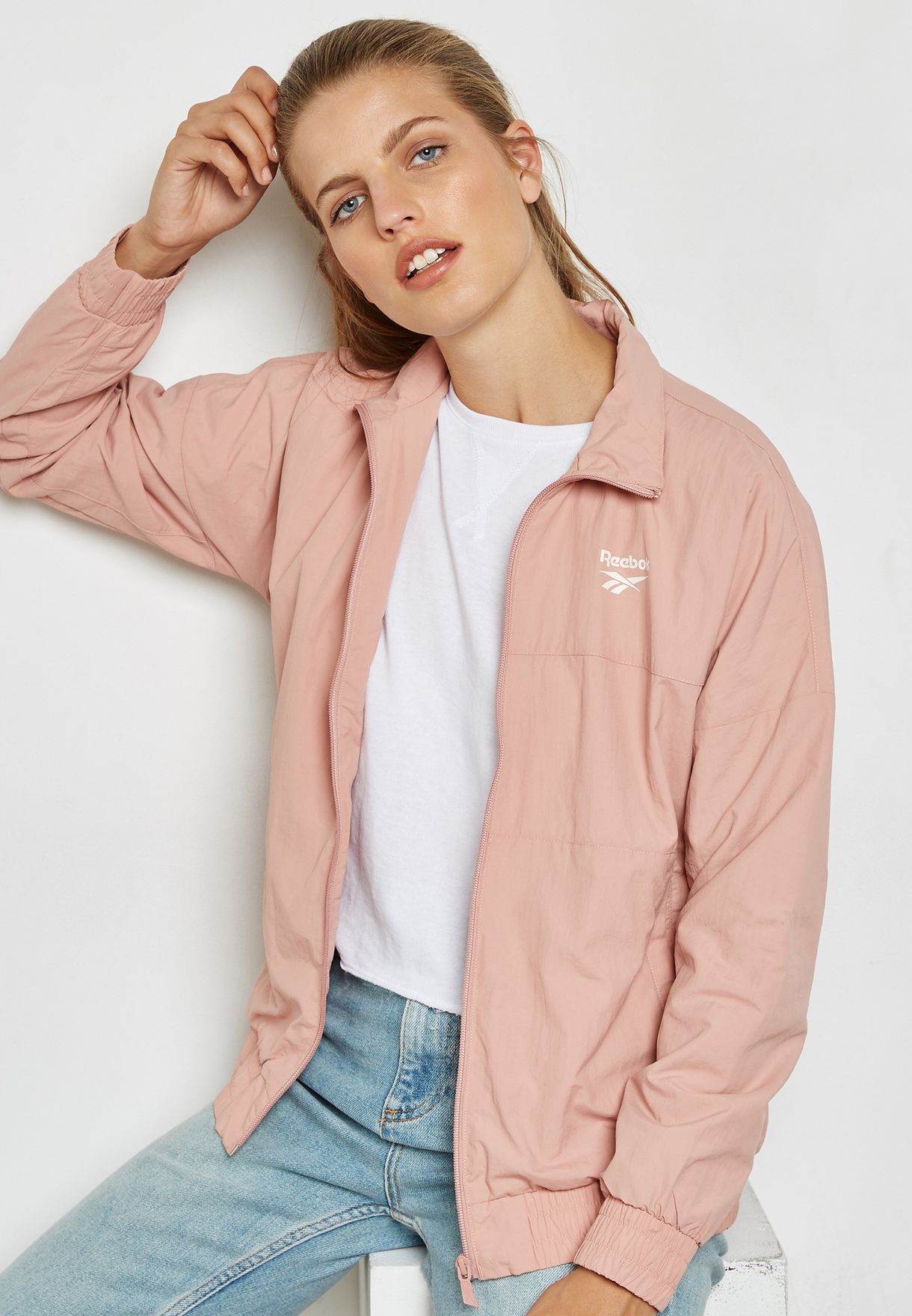 reebok pink jacket