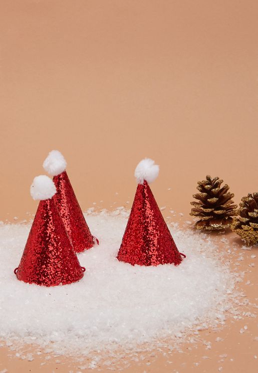 Christmas 8 Mini Santa Hats