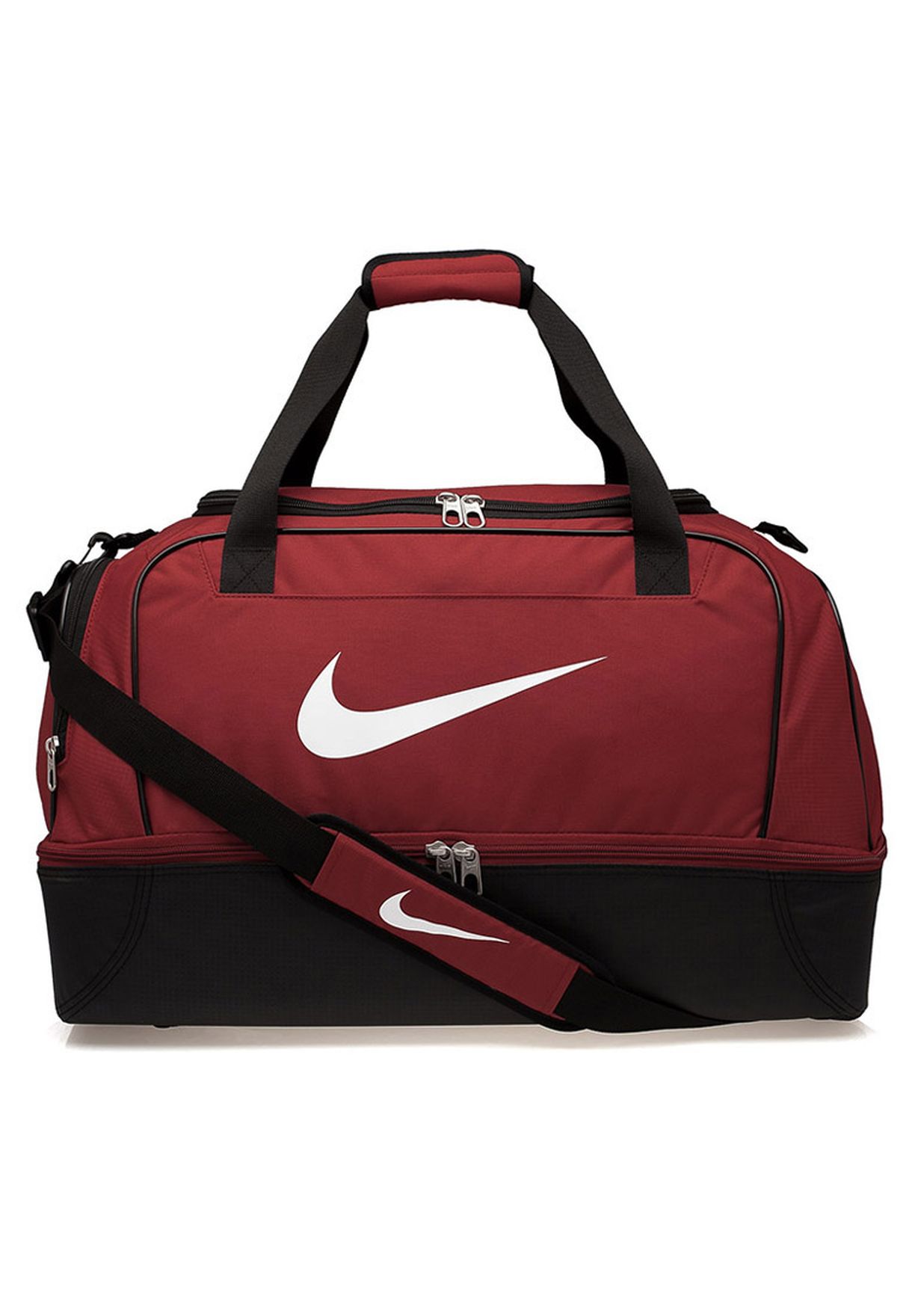 large red nike duffel bag