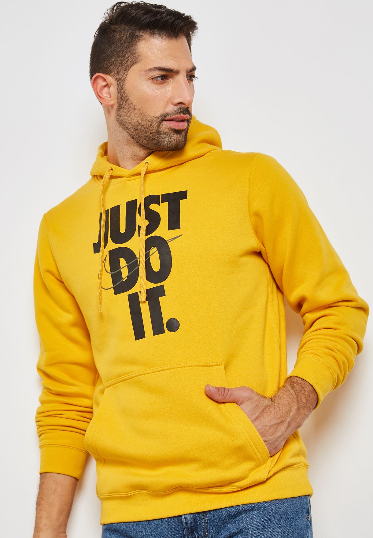 Buy Nike yellow Just Do It Hoodie for 