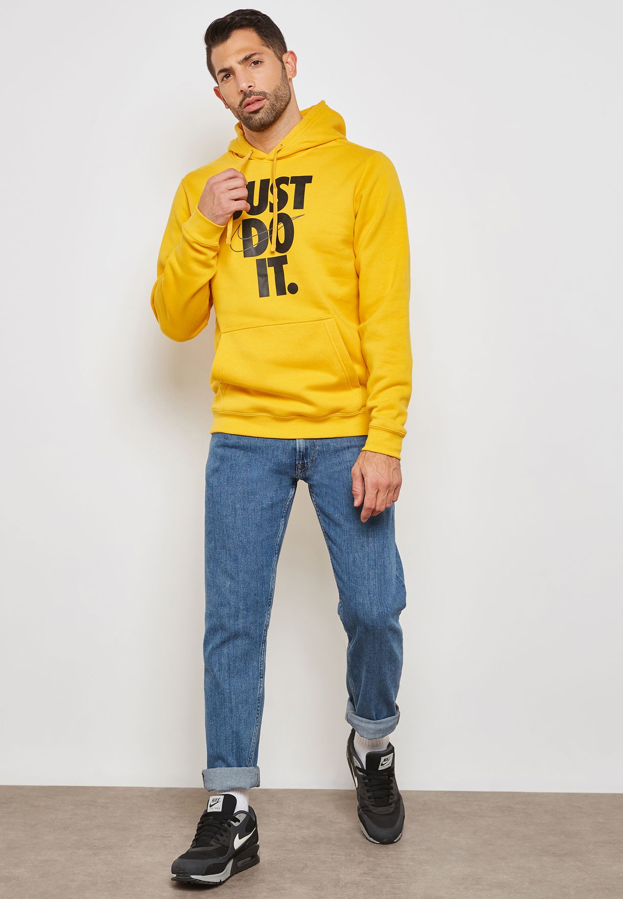 Buy Nike yellow Just Do It Hoodie for Men in MENA, Worldwide