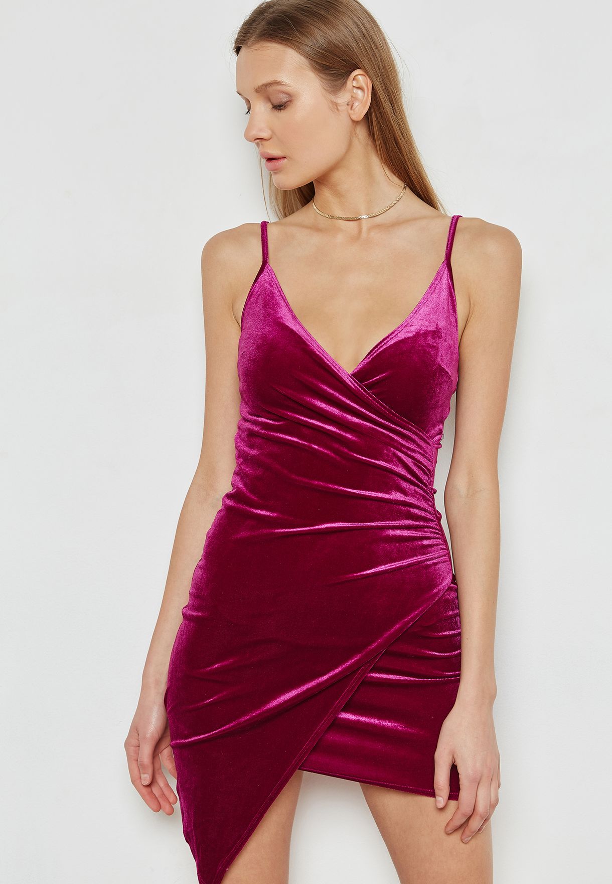 Buy > forever 21 pink velvet dress > in stock