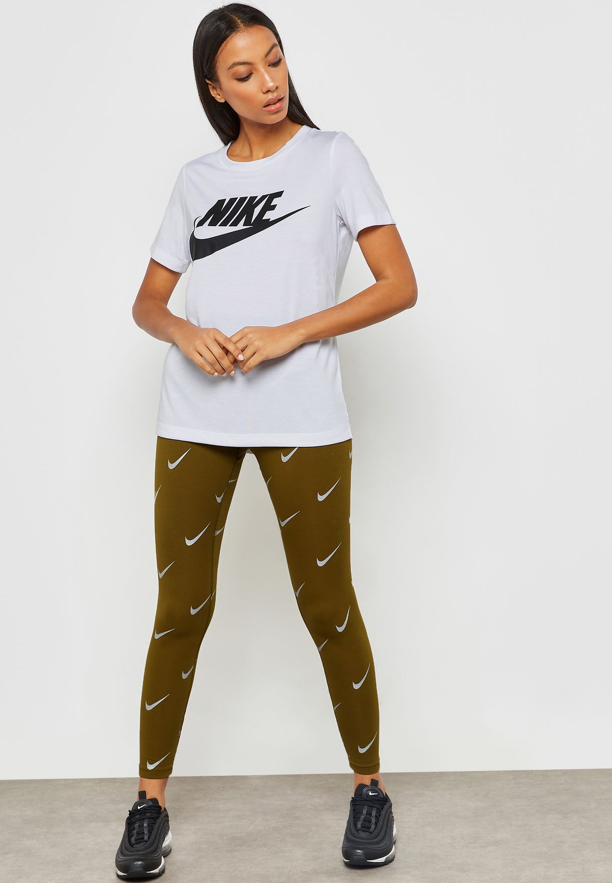 nike leg a see metallic leggings