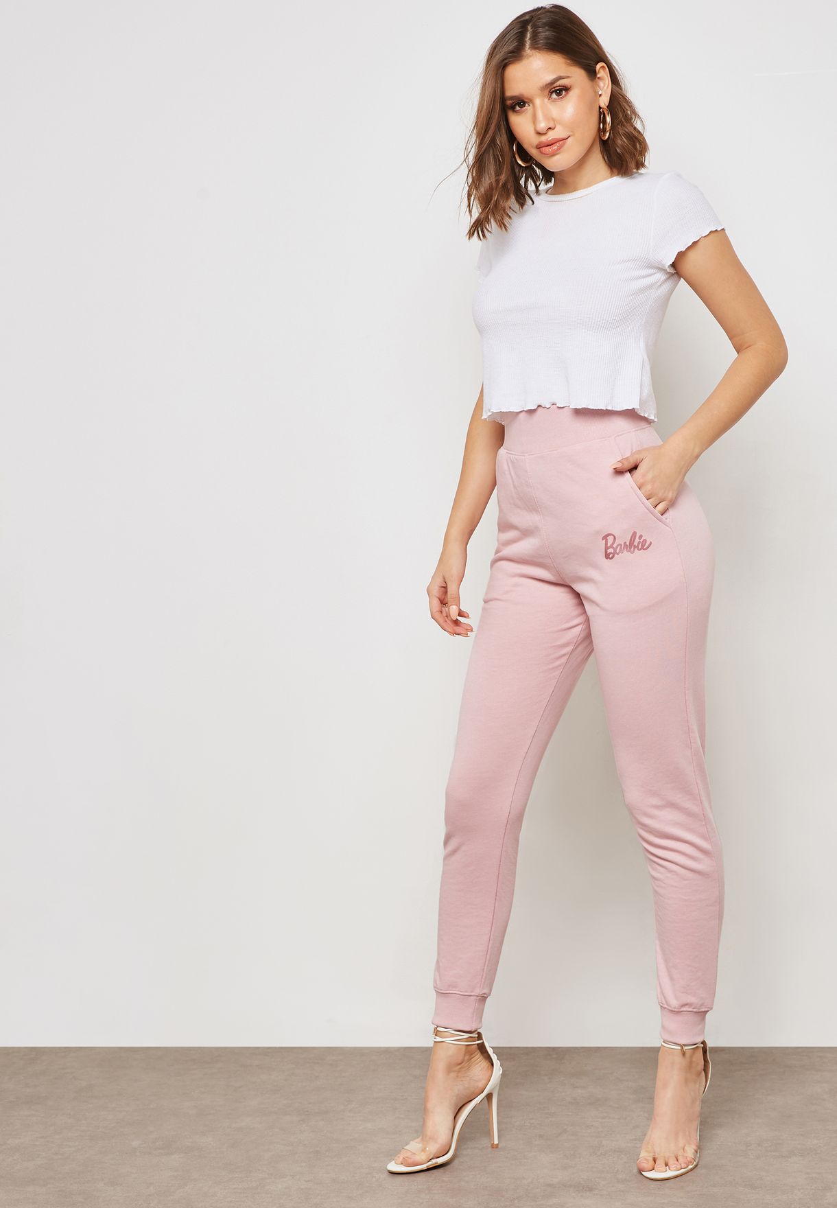 Buy Missguided Pink Barbie X Joggers For Women In Mena Worldwide