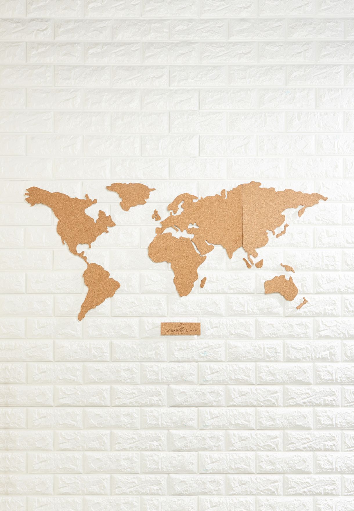 لوحة خريطة العالم مع دبابيس